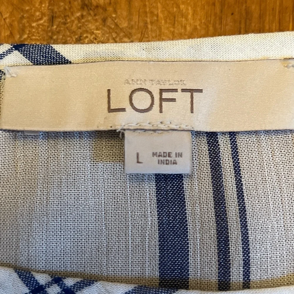 💥Last Call💥 NWOT LOFT Drop Waist Peplum Top Long Sleeve Lightweight Gauzy Rayon - Picture 6 of 13